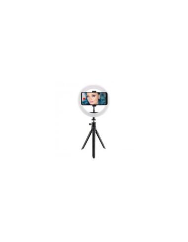 KIT STUDIO LIVE TRIPODE SMARTPHONE CON LAMPARA LED INCLUIDA (ARO DE LUZ) / 10 INTENSIDADES / 3 TEMPERATURAS / 72 LUMENES / BXYOU