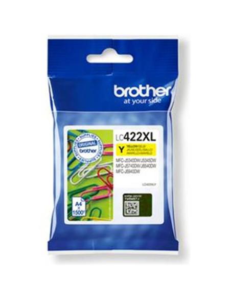 TINTA BROTHER AMARILLA ALTA CAPACIDAD / MFC-J5340DW / MFCJ5740DW / MFCJ6540DW / MFCJ6940DW / (1.500 PAG.) (LC422XLY)