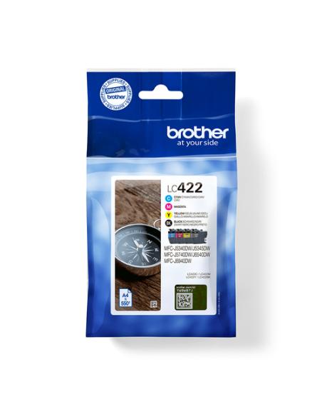 Brother LC422VAL cartucho de tinta 4 pieza(s) Original Negro, Cian, Magenta, Amarillo