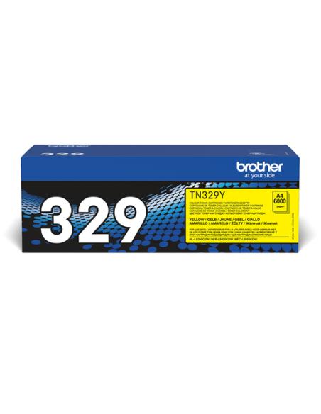 Brother TN-329Y cartucho de tóner 1 pieza(s) Original Amarillo