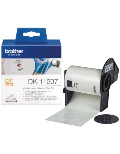 Brother DK-11207 cinta para impresora de etiquetas Negro sobre blanco