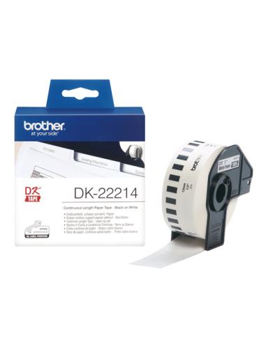 Brother DK-22214 cinta para impresora de etiquetas Negro sobre blanco