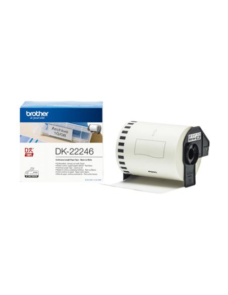 Brother DK-22246 cinta para impresora de etiquetas Negro sobre blanco