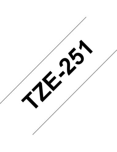 Brother TZE-251 cinta para impresora de etiquetas Negro sobre blanco