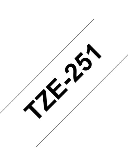 Brother TZE-251 cinta para impresora de etiquetas Negro sobre blanco