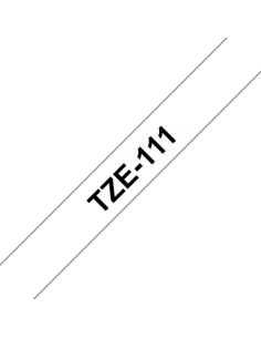 Brother TZE-111 cinta para impresora de etiquetas Negro sobre transparente