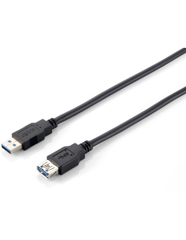 Equip 128398 Cable de extensión USB 3.0, A M a A F, 2,0 m, 5 Gbps, negro