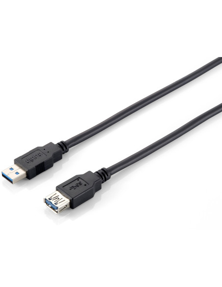 Equip 128398 Cable de extensión USB 3.0, A M a A F, 2,0 m, 5 Gbps, negro