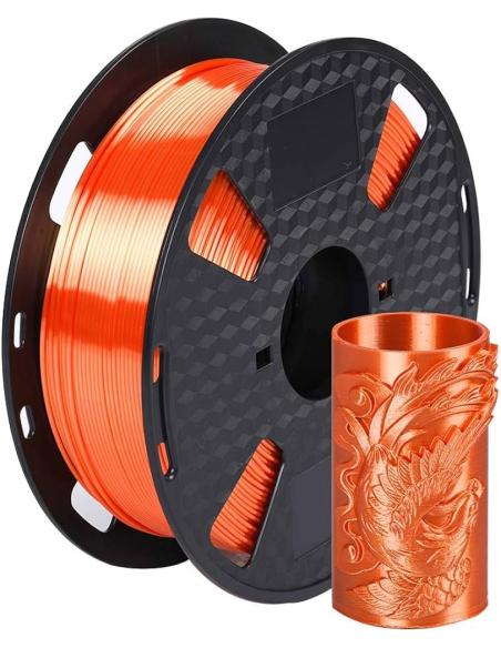 FILAMENTO 3D PLA SILK NARANJA 1.75mm 1 Kgr