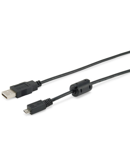 Equip 128551 Cable USB 2.0 Tipo A a Micro-B, 1,8 m , Negro