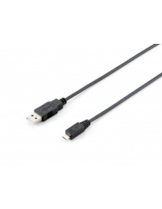 Equip 128594 Cable USB 2.0 tipo A macho a micro-B macho, 1,0 m