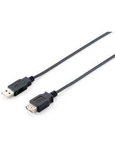 Equip 128850 Cable de extensión USB 2.0 tipo A macho a hembra, 1,8 m , negro