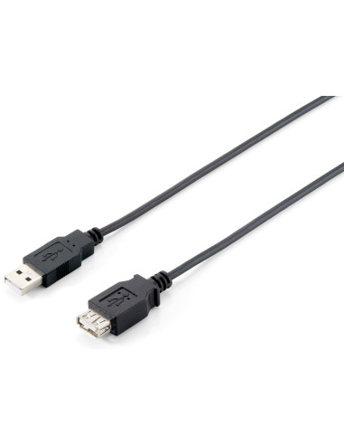 Equip 128852 Cable de extensión USB 2.0 tipo A macho a hembra, 5,0 m , negro