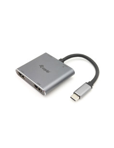 Equip Adaptador USB-C 4 en 1 Dual HDMI, USB 3.0, 100W USB PD