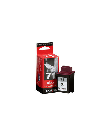 Lexmark No.71 Moderate Use Black Print Cartridge cartucho de tinta Original