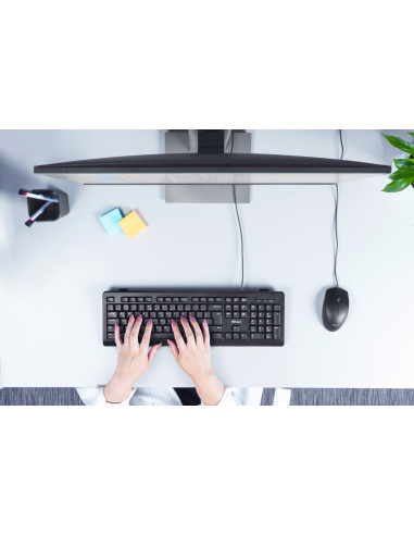 Trust TK-150 teclado Universal USB QWERTY Español Negro