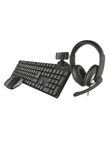Trust Qoby teclado Ratón incluido Oficina RF inalámbrico QWERTY Español Negro