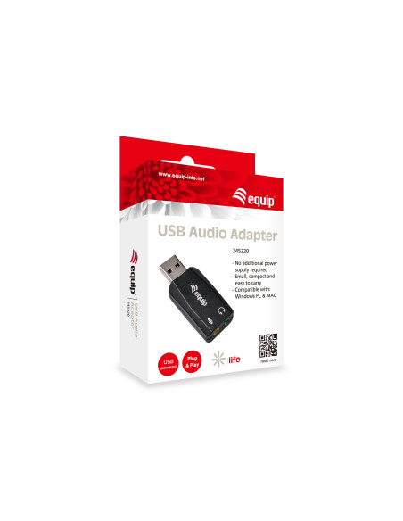 Equip 245320 base para portátil y replicador de puertos USB tipo A Negro