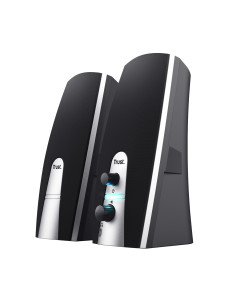 Trust 24660 conjunto de altavoces 5 W PC ordenador portátil Negro, Metálico 2.0 canales 2