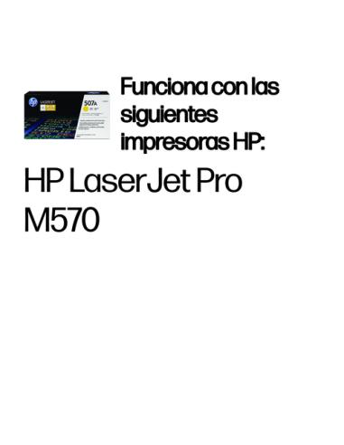 HP Cartucho de tóner original LaserJet 507A amarillo