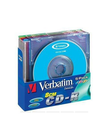 Verbatim CD-R 8cm Colour 210 MB 24x 5 pieza(s)