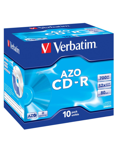 Verbatim CD-R AZO Crystal 700 MB 52x 10 pieza(s)