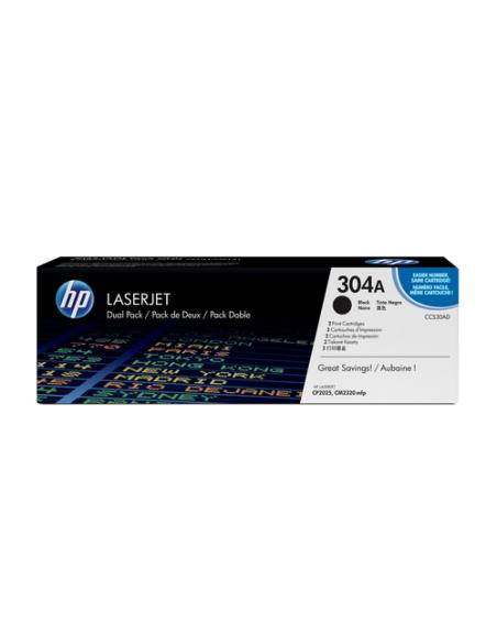 HP Pack de ahorro de 2 cartuchos de tóner original LaserJet 304A negro