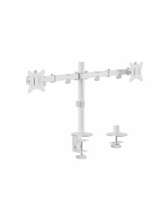 Equip Soporte de escritorio articulado para dos monitores de 17«-32», blanco