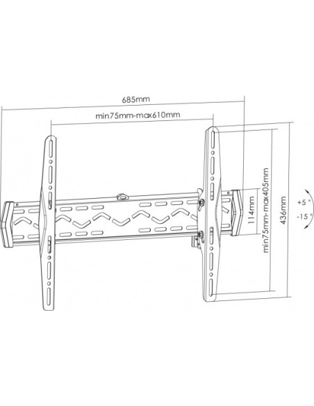 Equip 650340 Soporte de pared para TV inclinable de 37"-70