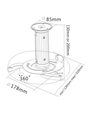 Equip Soporte de techo para proyector
