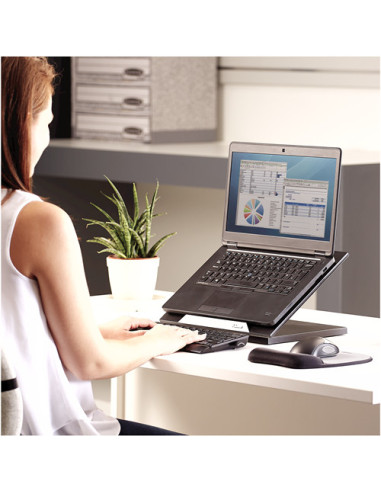 Fellowes Designer Suites Soporte para ordenador portátil Negro 43,2 cm (17")
