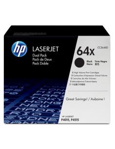 HP Pack de ahorro de 2 cartuchos de tóner LaserJet 64X de alta capacidad negro