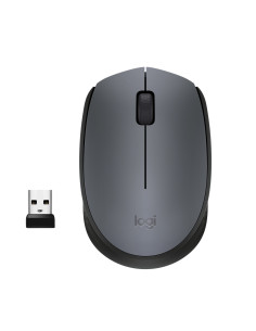 Logitech M170 Grey-K ratón Oficina Ambidextro RF inalámbrico Óptico 1000 DPI