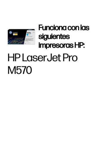 HP Cartucho de tóner original LaserJet 507A cian