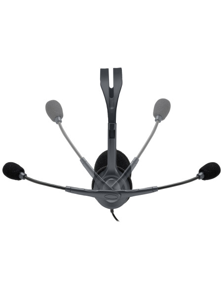 Logitech 981-000593 auricular y casco Auriculares Alámbrico Diadema Oficina Centro de llamadas Negro