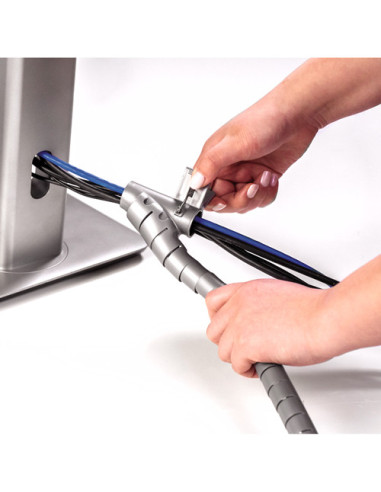 Fellowes CableZip Piso Tubo flexible para protección de cables Plata 1 pieza(s)