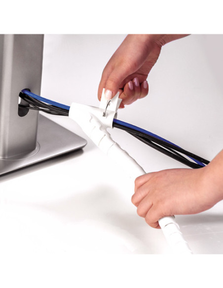 Fellowes CableZip Piso Tubo flexible para protección de cables Blanco 1 pieza(s)