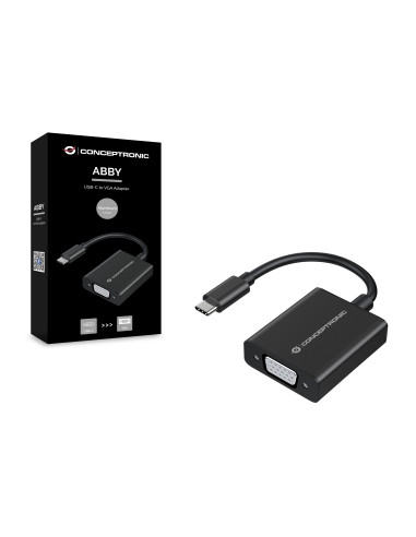 Conceptronic ABBY05B Adaptador gráfico USB 1920 x 1080 Pixeles Negro