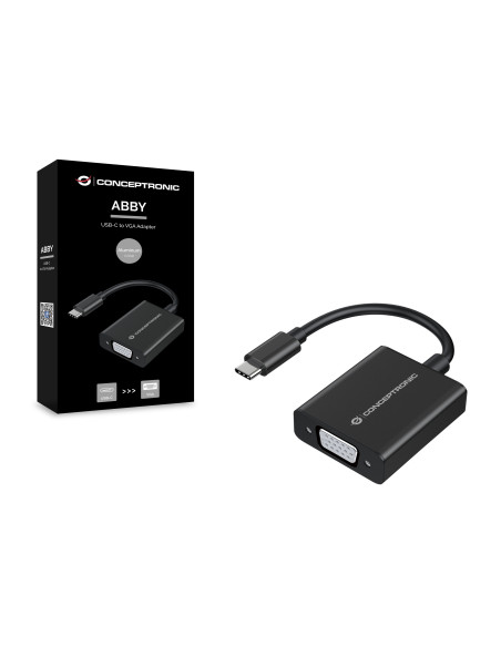 Conceptronic ABBY05B Adaptador gráfico USB 1920 x 1080 Pixeles Negro
