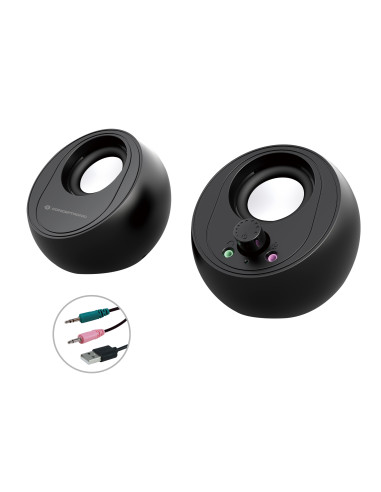 Conceptronic BJORN01B altavoz De 2 vías Negro Inalámbrico y alámbrico 10 W