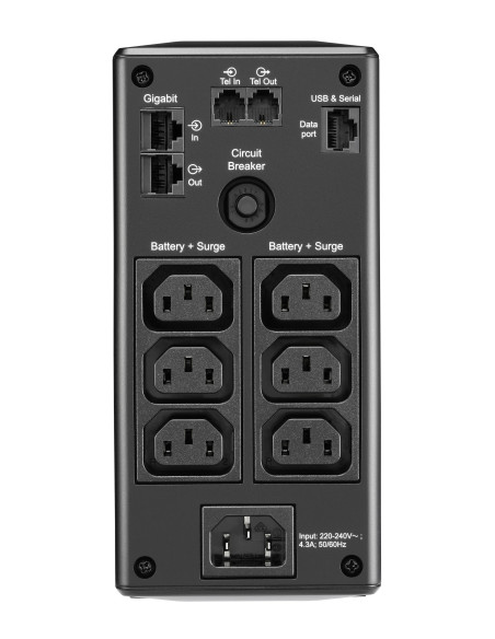 APC BR650MI sistema de alimentación ininterrumpida (UPS) Línea interactiva 0,65 kVA 390 W 6 salidas AC
