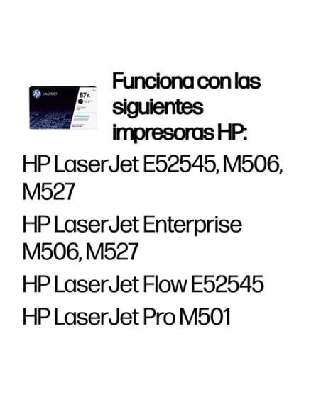 HP Cartucho de tóner original LaserJet 87A negro