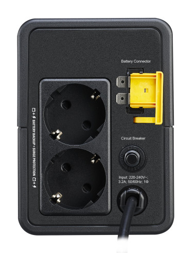 APC BVX700LI-GR sistema de alimentación ininterrumpida (UPS) Línea interactiva 0,7 kVA 360 W 2 salidas AC