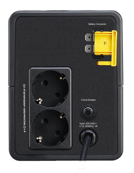 APC BVX900LI-GR sistema de alimentación ininterrumpida (UPS) Línea interactiva 0,9 kVA 480 W 2 salidas AC