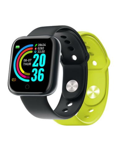 Nilox NXSWTRAILBANDYL Relojes inteligentes y deportivos 3,66 cm (1.44") Digital 240 x 240 Pixeles Pantalla táctil Negro