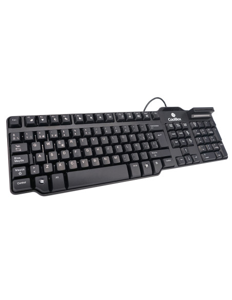 CoolBox COO-TEC02DNI teclado Oficina USB QWERTY Español Negro