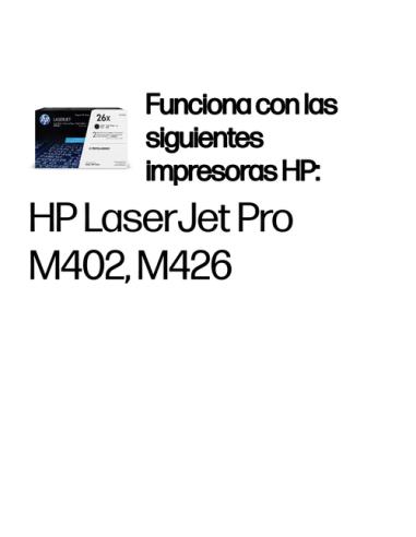 HP Paquete de 2 cartuchos de tóner negro Originales LaserJet 26X de alta capacidad