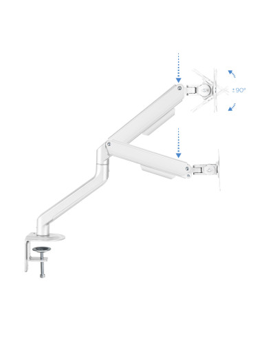 TooQ DB4032TNR-W soporte para monitor 81,3 cm (32") Escritorio Blanco