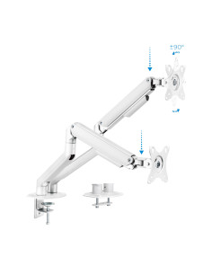 TooQ DB4132TNR-W soporte para monitor 81,3 cm (32") Escritorio Blanco 2