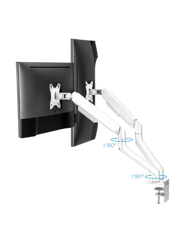 TooQ DB4132TNR-W soporte para monitor 81,3 cm (32") Escritorio Blanco